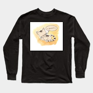 Contended kitty cat Long Sleeve T-Shirt